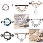 Пирсинг на зажиме поддельное кольцо для сосков ювелирные изделия для тела в форме змеи Луны Пирсинг из нержавеющей стали