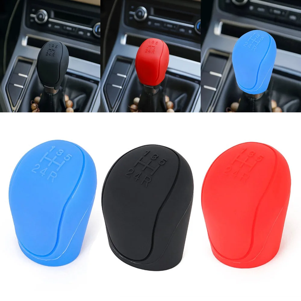 

Silicone Car Gear Head Shift Knob Cover Gear Shift Non Slip Grip Handle Ball Collars Car Accessories Gear Head Shift Car Styling