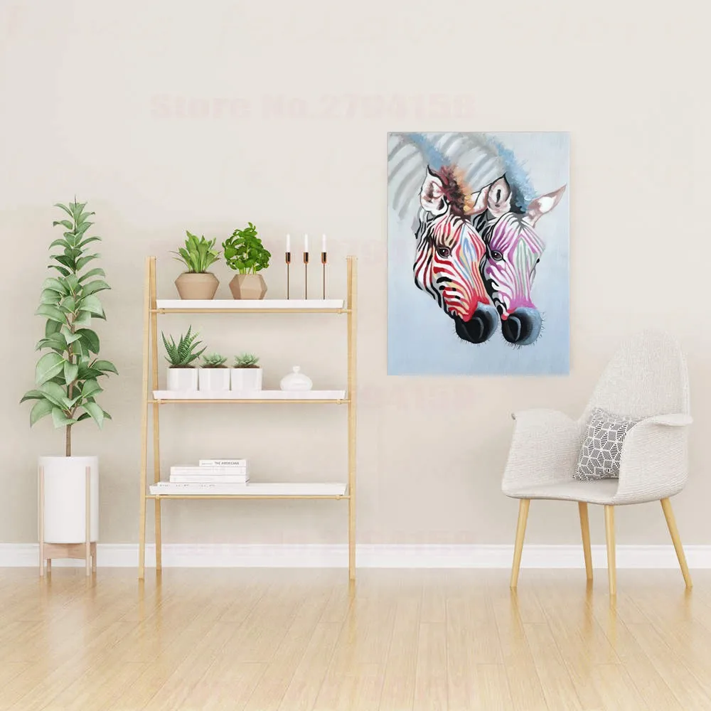 Краски по номерам зебры картина с рисунком животных ing для Декор в гостиную DIY