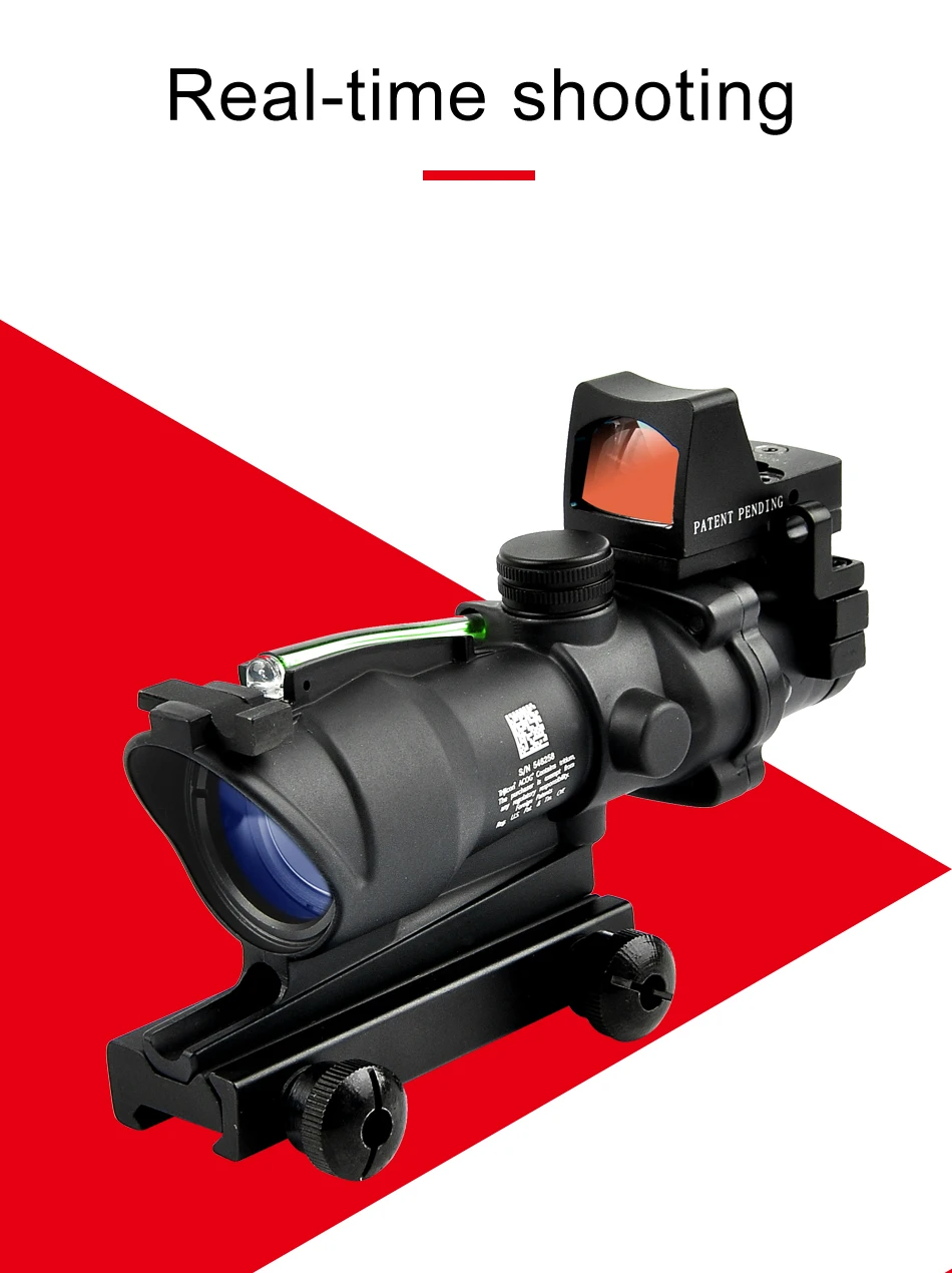 Trijicon ACOG 4X32 прицел Cahevron сетка волокно зеленый красный с подсветкой RMR Mirco Красный точка зрения тактический охотничий прицел