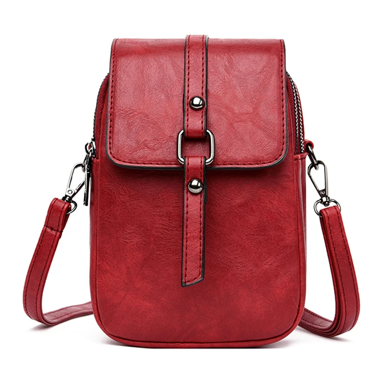 

Women Crossbody Bags Chain Thread Solid PU Leather Shoulder Females Handbags Elegant Mini Fashion All-match Street Shopping Bag