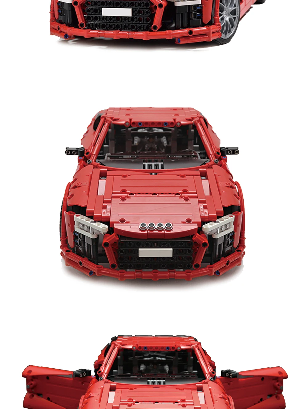 BuildMoc для MOC Lamborghini Audi R8 V10 Ferrarii 458 Строительные блоки Набор игрушек DIY развивающий подарок для детей на день рождения
