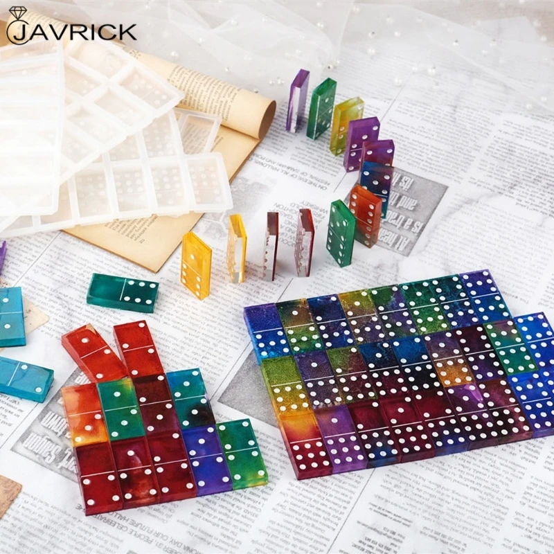 

DIY Domino Resin Molds Domino Epoxy Resin Molds Silicone Domino Game Mold Silicone Molds for Domino DIY Resin Art Crafts