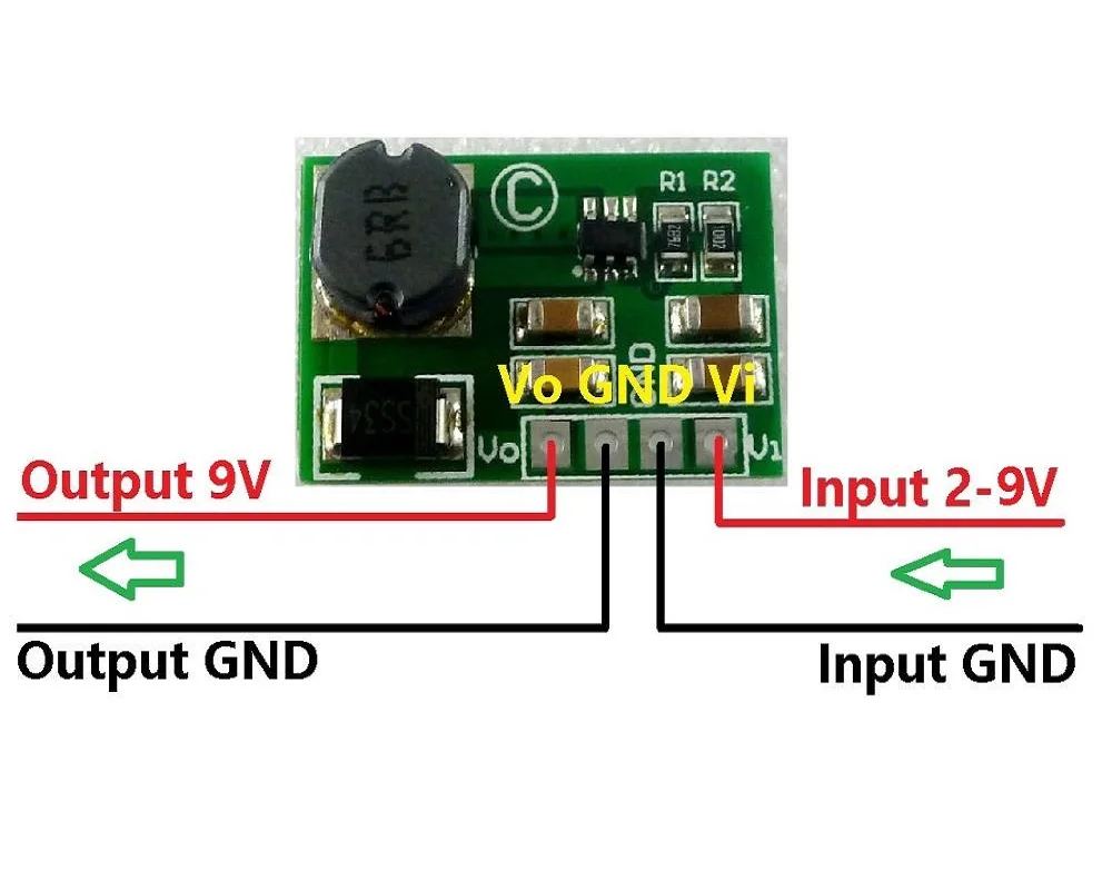 

DD2424SA_9V high-efficiency DC DC Boost Step-up Converter 2-9V to 9V Power Supply Module for Multimeter Instrumentation Wifi rou