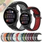Ремешок силиконовый для Huawei Watch 3  3 Pro, сменный спортивный браслет для смарт-часов, двойного цвета, 22 мм, аксессуары для наручных часов