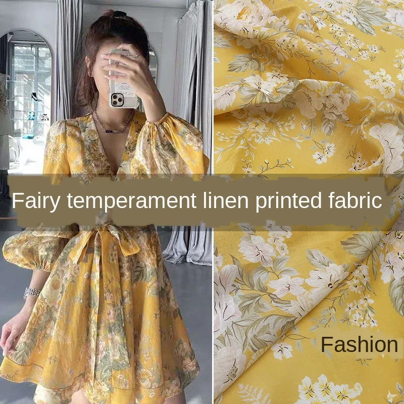 Весна-лето 2021 новая желтая льняная Женская одежда рубашка модная детская с