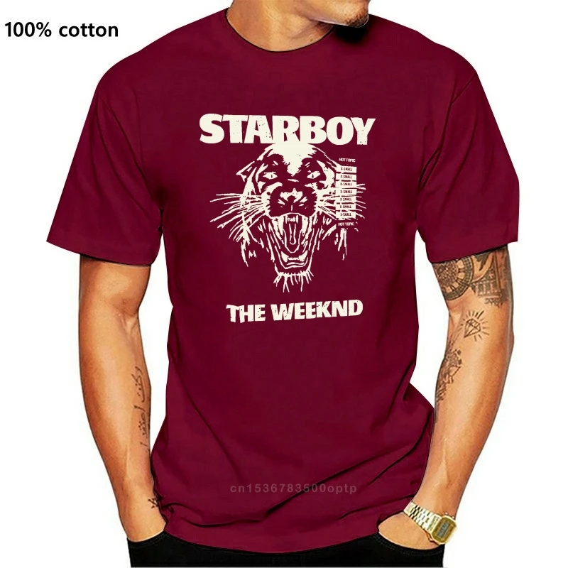 

Official THE WEEKND Starboy XO T-Shirt Mens Size XS Tiger Tee Black NWT Fashion Style
