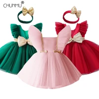 infant vestidos baby girl clothes baby dress lace bowknot girl sleeveless dress for birthday party toddler costume 3 24 month