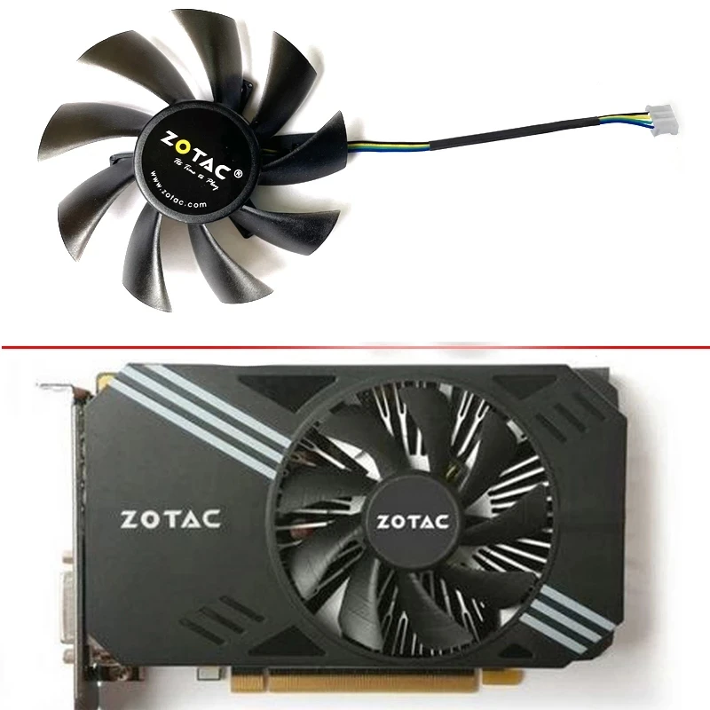 

New DIY 85mm DC 12V 4-pin GTX1060 GPU Cooling Fan, Suitable For Zotac GTX1060 6Gb/3GB mini HP RX480 HPRX480 Graphics Card