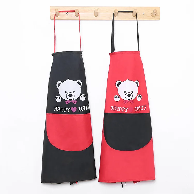 

K cartoon tooling waterproof fabric apron cooking sleeveless coverall kitchen men and women waterproof and oil-proof bear apron