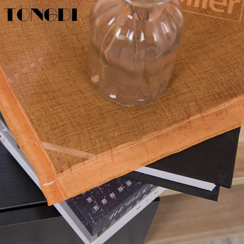 Тюлевые шторы TONGDI с цифровым принтом элегантные прозрачные украшения в виде