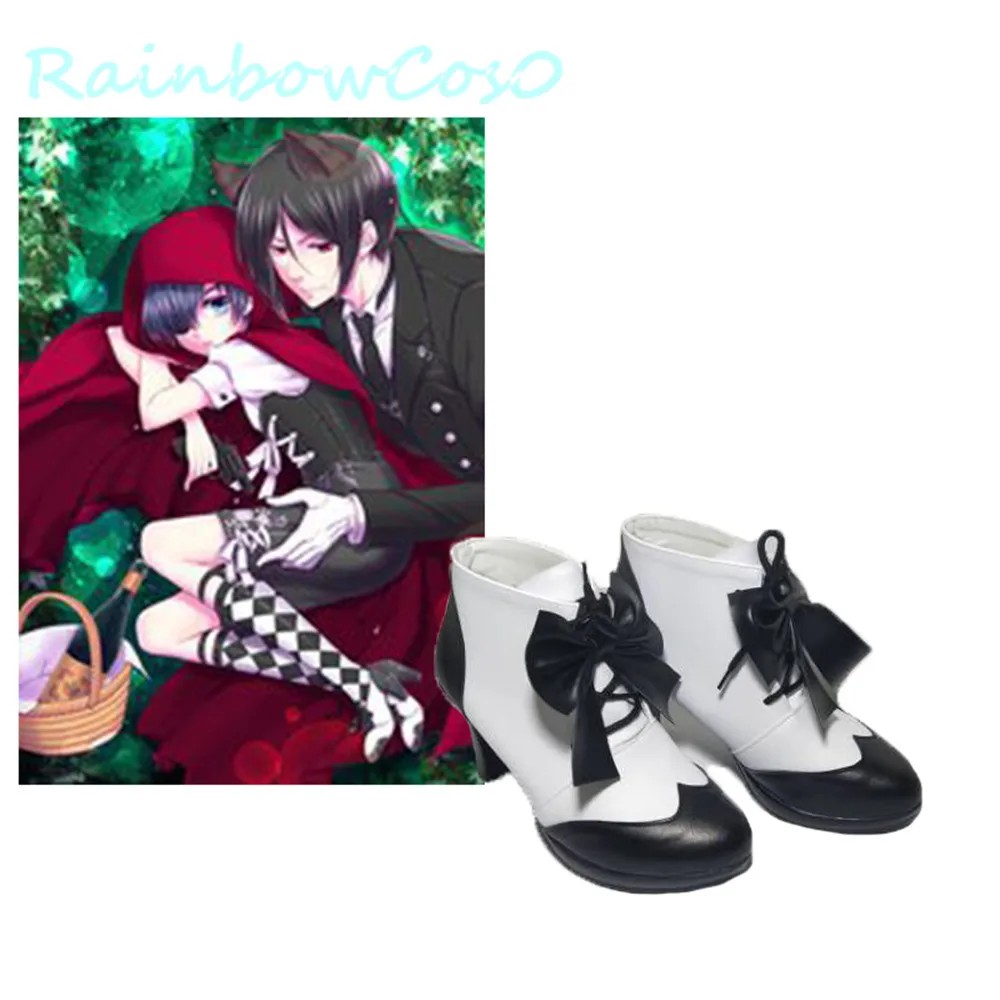 Обувь для косплея RainbowCos0 черный Батлер небесно фантастические сапоги аниме