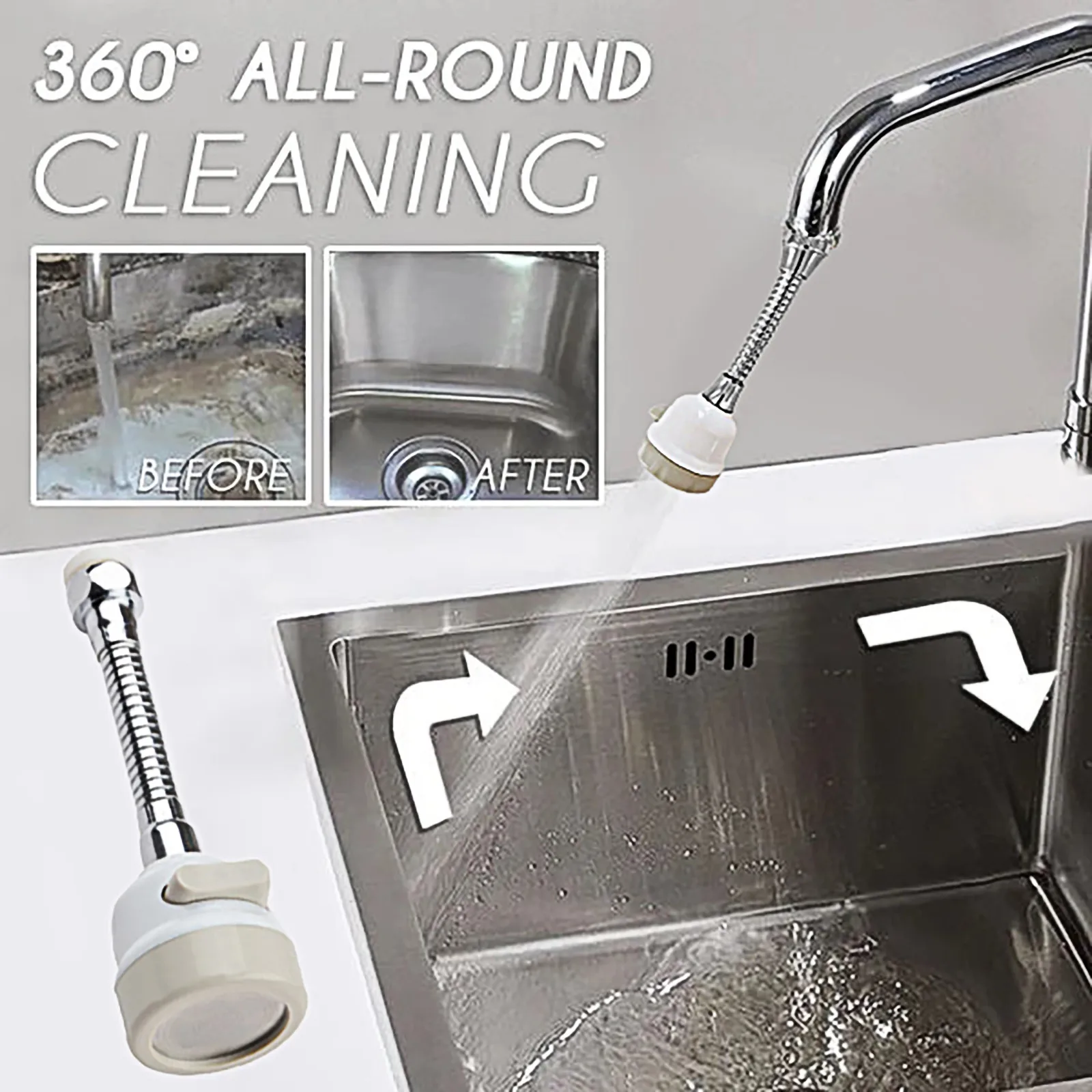 Кухня брызгозащищенное кран спринклерной 360 Поворотный аэратор пузырь гибкого