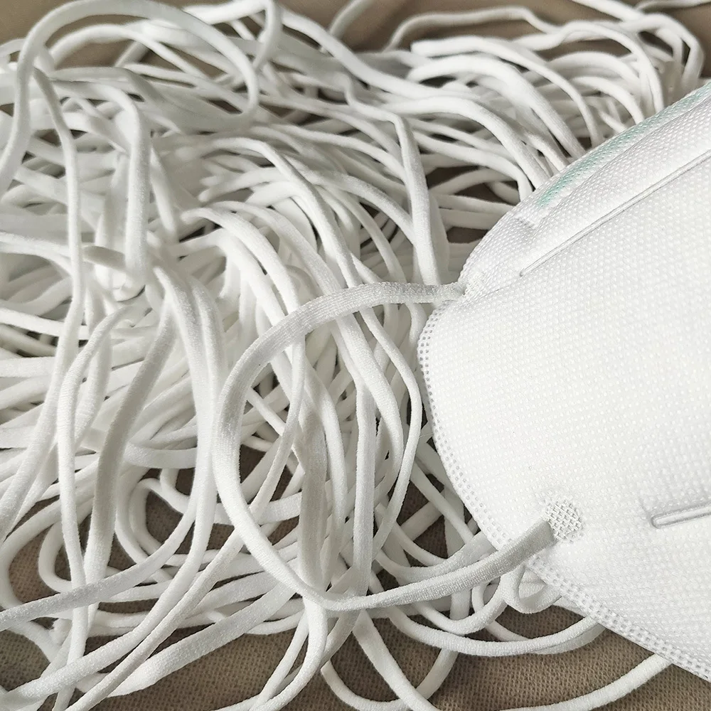 5 мм эластичная лента для масок рта струнная маска лица белая черная канатная