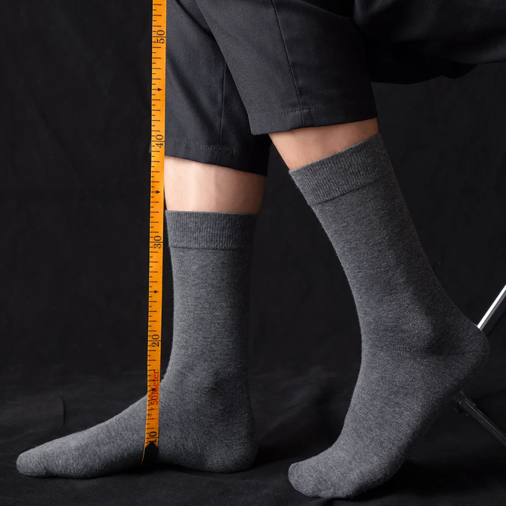 

5 Pairs Business Dress Socks Men's Breathable Winter Warm Cotton Socks Long Male High Quality Happy Colorful Socks For Man Gift