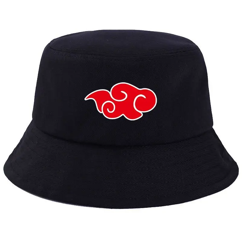 

Japan Anime Red Cloud Akatsuki bucket hat Comic fisherman outdoor travel sunscreen cap men and womens wild tide hats Panama hat