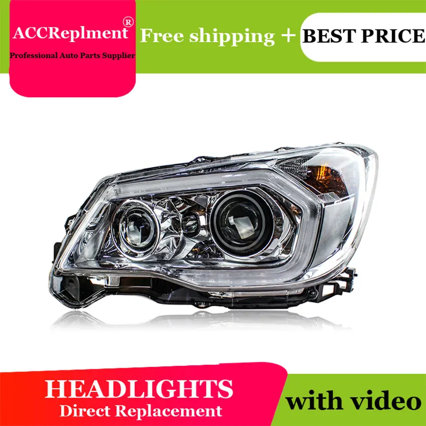 

Car Styling for Subaru Forester LED Headlight 2014-2018 Original DRL Lens Double Beam H7 HID Xenon bi xenon lens