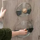 Стеллаж для крышек и сковородок, настенный органайзер для кухонных принадлежностей, на клейкой основе, O7f5