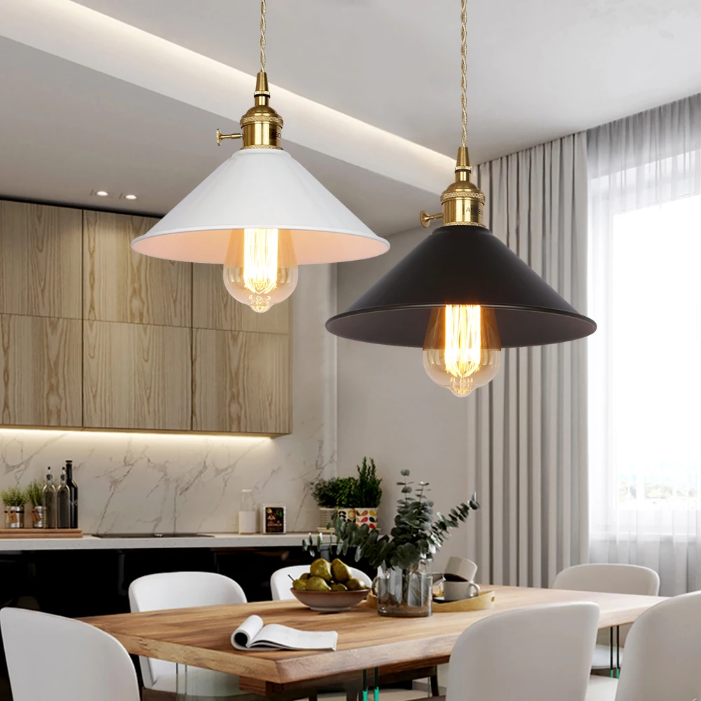 

CETANT New Nordic Pendant E27 LED Retro Chandelier With Button Switch Light Restaurant Bedroom Interior Lighting Living Room