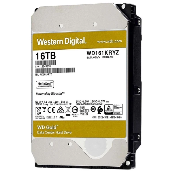 Внутренний жесткий диск WESTERN DIGITAL Gold WD161KRYZ 16ТБ |