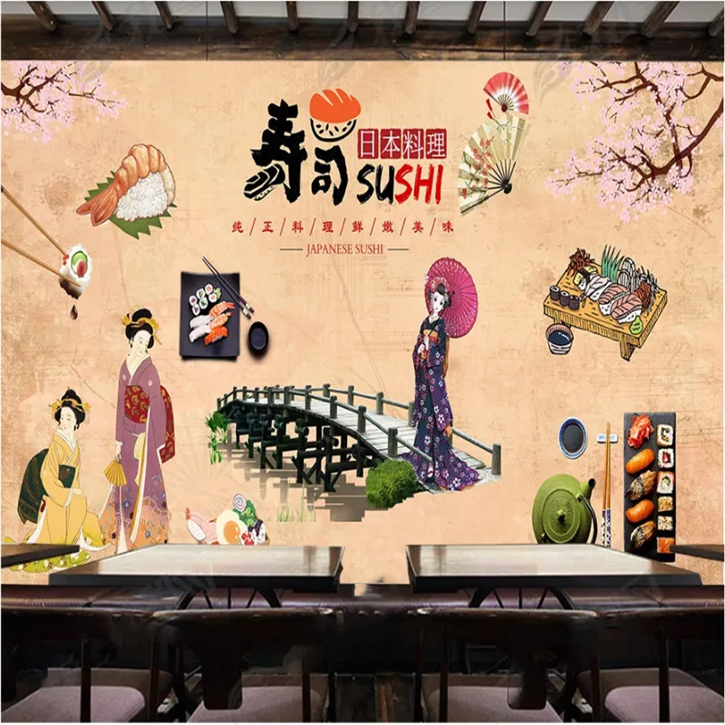 Ностальгический винтажный Японский Кухонный магазин суши Ресторан промышленный