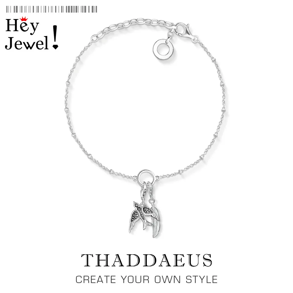 Ласточка & перо очаровательные туфли лодочки с филигранными браслеты звено цепи