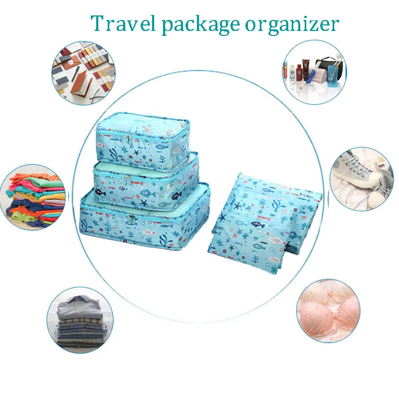 Сумка Органайзер для путешествий 6 шт./компл.|storage bag|organizer clothesdivider containers |