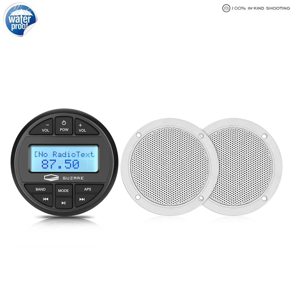 

Морской Стерео-радиоприемник Bluetooth, аудиосистема AM, FM-приемник, Автомобильный MP3-плеер для квадроцикла, бассейна, мотоцикла с 4 "водонепрониц...
