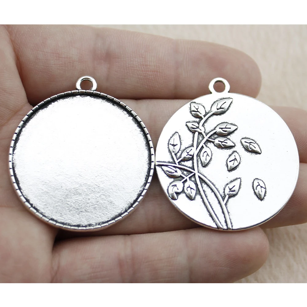 3 шт ветка Цветок Кабошон База Установка кулон 35 мм Внутренний размер 2 вида