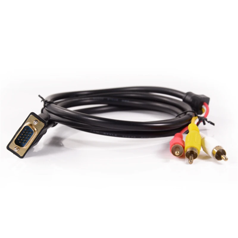 1 5 м футов новейший VGA RCA адаптер 3RCA Видео мама к HD 15-контактный конвертер стиль