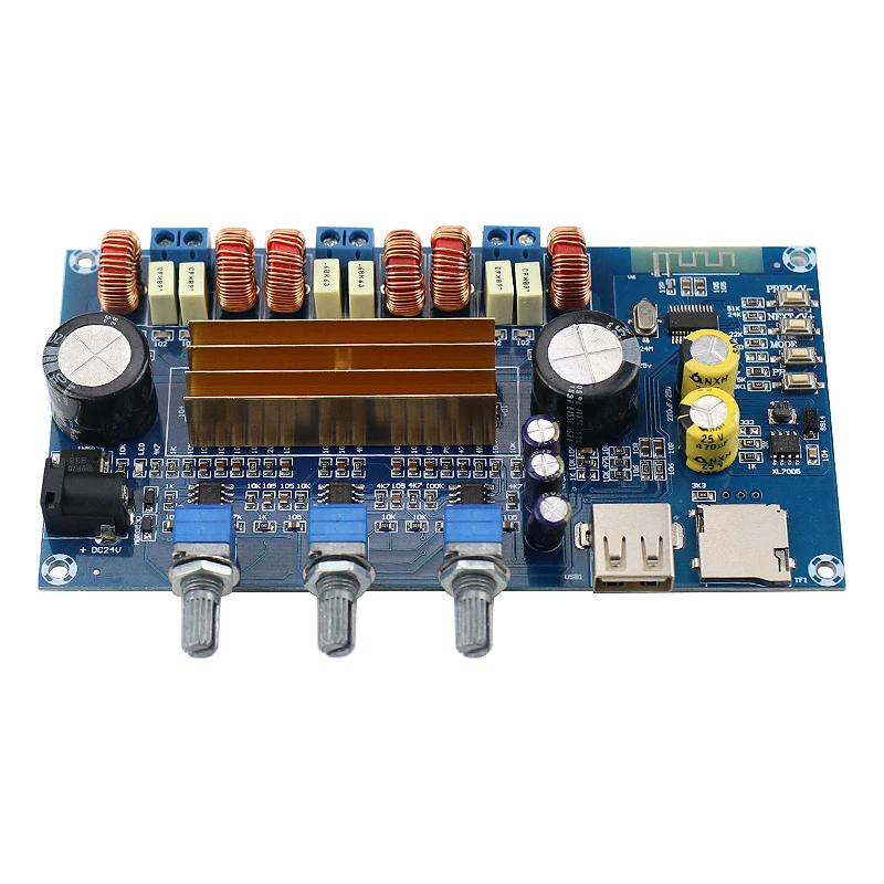 GHXAMP TPA3116 Bluetooth 2,1 Плата усилителя Hifi сабвуфер цифровой усилитель мощности 50 Вт* 2+ 100 Вт USB TF декодирование воспроизведения DC18-24V 1 шт