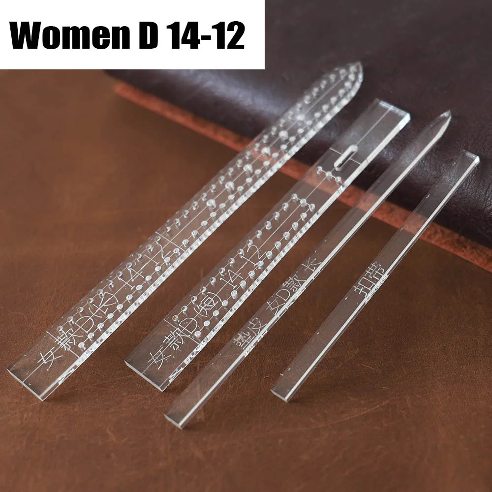 WOMEN-D14-12-1SET Прозрачный акриловый ремешок для часов, трафарет, шаблон, сделай сам, кожаный инструмент для рукоделия, товары для дома, принадлежности для наручных часов, форма для мужчин - Цвет: WOMEN-D14-12-1SET