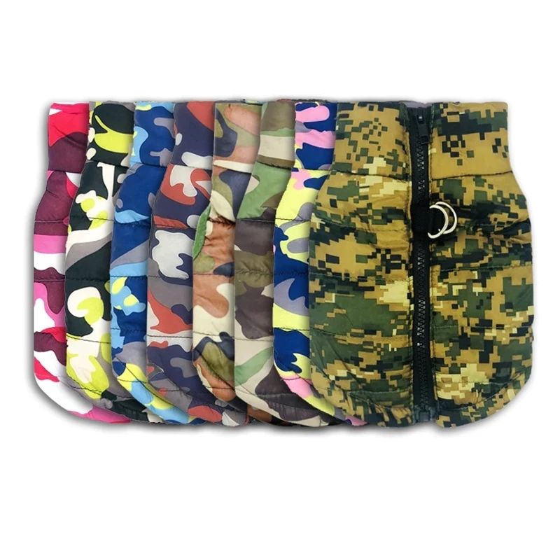 Водонепроницаемая камуфляжная одежда для домашних питомцев пальто маленьких