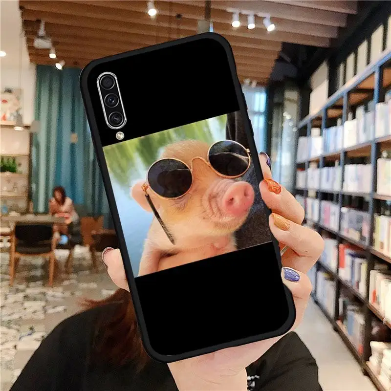 

Cute pink pig Phone Case For Samsung galaxy S 21 20 10 8 A 50 21s 51 71 70 40 20 20e note 10 plus Ultra 5g fe