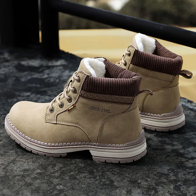 Vanmie/женские зимние ботинки Женские Водонепроницаемые теплые белые с мехом