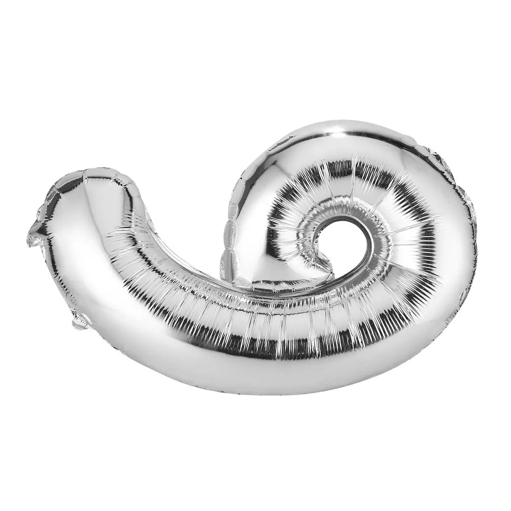 Горячая надувная Серебряная цифра номер фольги майлар воздушный шар для