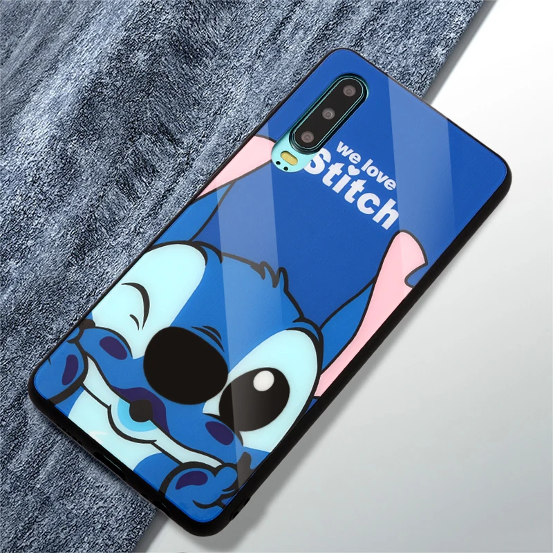 Cartoon Mouse Women Tempered Glass Case for Samsung Galaxy J5 J7 A5 2017 A7 2018 A8 2019 J4 Plus J6 Cute Back Cover Accessories |
