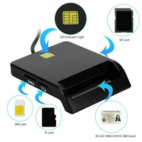 usb smart card reader with led indicator light for bank tax dnie atm cac ic id card reader for windows 7 8 10 linux