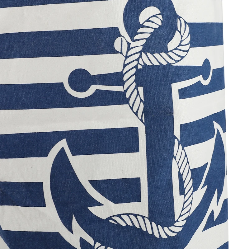 

Folding Stripe Anchor Laundry Hamper Waterproof Clothes Storage Baskets Home Decoration Barrel Kids Basket Organizer Toy