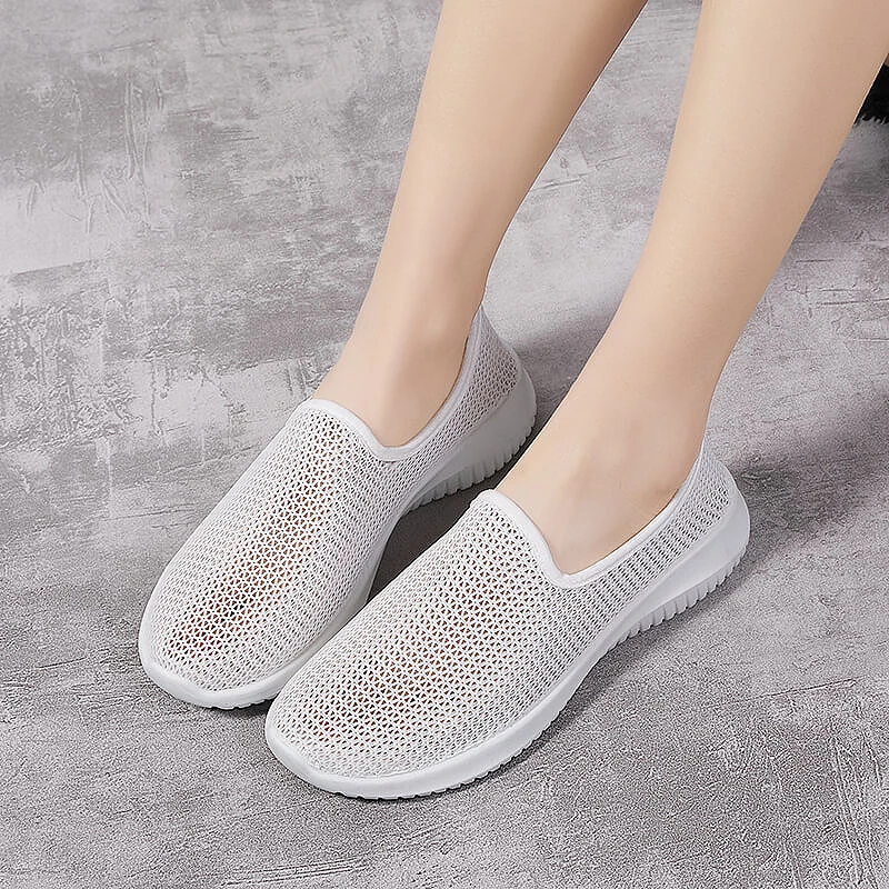 

Кроссовки женские сетчатые легкие, повседневная прогулочная обувь, дышащие лоферы, беговые кроссовки