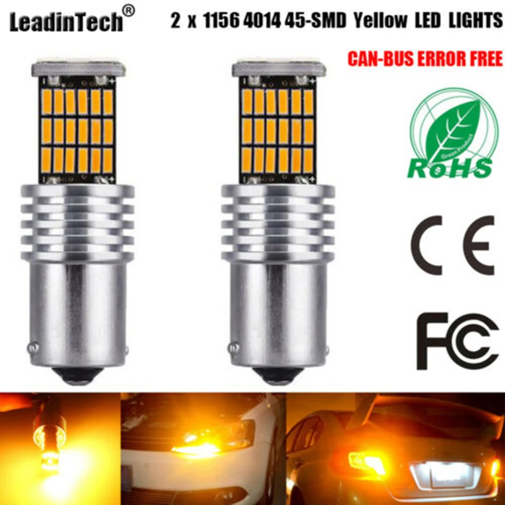 2 шт. 1157 4014 45 SMD светодиодный BAY15D автомобильная лампа поворотный сигнал заднего