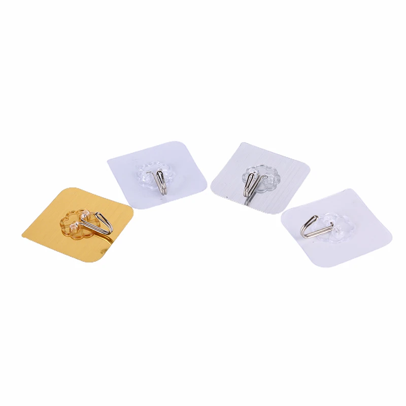 

10pcs Strong Seamless Hook Kitchen Bathroom Bedroom Livingroom Wall Sticky Hook