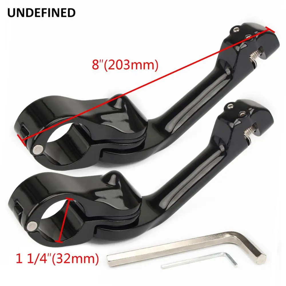 

Motorcycle Highway Footpegs 1 1/4" 32mm Footrest Bracket Adjustable Mount Engine Guard For Harley Dyna Touring Softail Universal