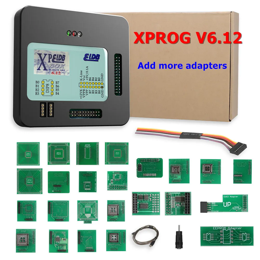 Новейшая XPROG V6.12 5,84 прошивка V4.4 добавить больше авторизации черная металлическая коробка XPROG-M V5.55 V5.84 V5.86 X-PROG V5.84 - Цвет: XPROG V6.12