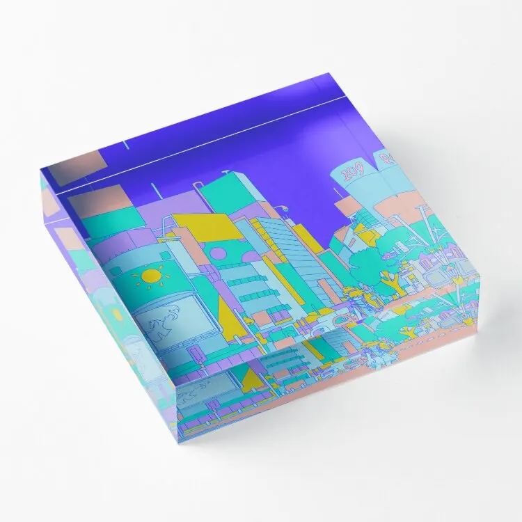 

Shibuya Acrylic Block Funny Cute Process Print Room Decoration Family Bedroom Stamping Art Transparent Photos Wedding