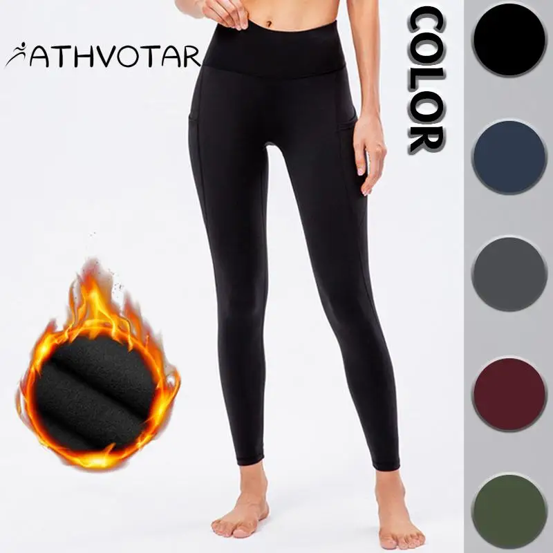 

Sexy Ladies Seamless Yoga Pants High Waist Sports Pants Warm Velvet Hip Lifter Fitness Ladies Solid Color Fitness Leggings