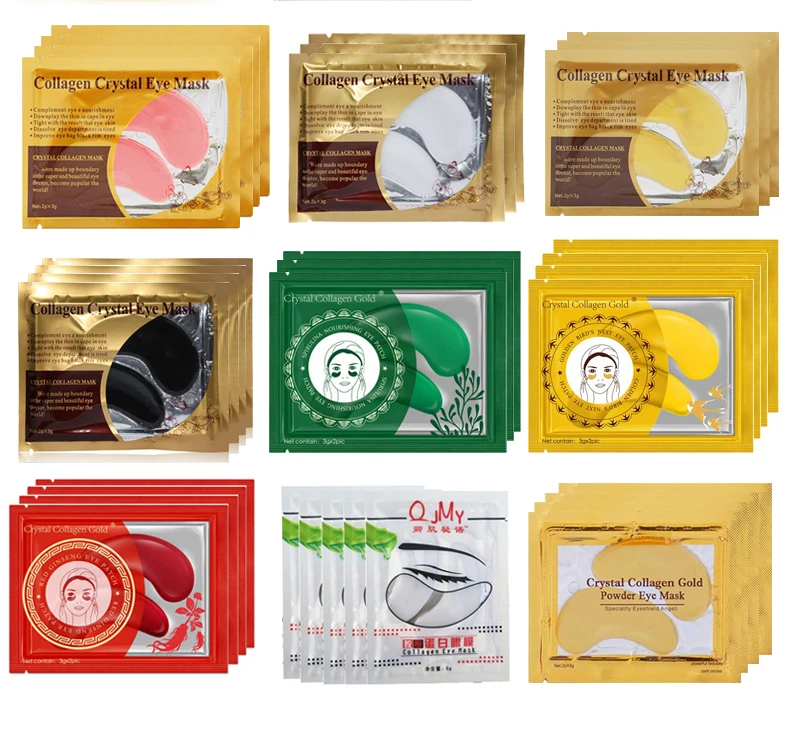 Патчи под глаза с кристаллами коллагена гелевые патчи для кожи вокруг глаз от
