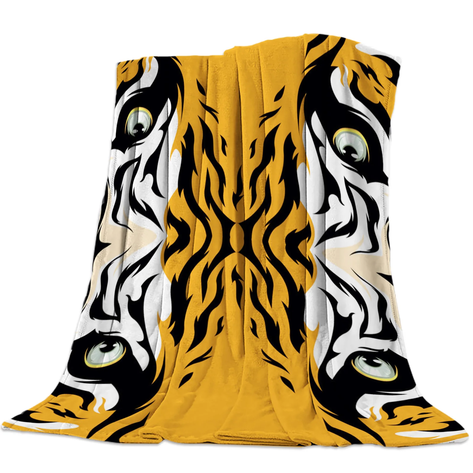 

Tiger Eyes Throw Blanket Portable Soft Blanket for Sofa Microfiber Flannel Blankets for Beds