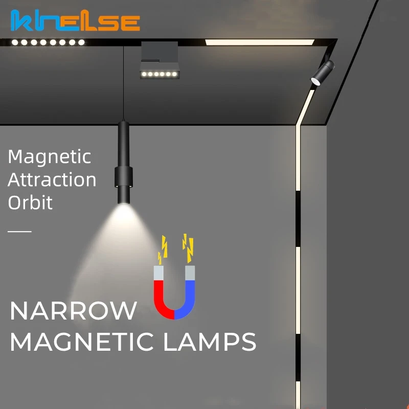 

Встраиваемый светодиодный магнитный Трековый светильник, алюминиевый линейный потолочный Трековый прожектор, канальный Трековый светиль...