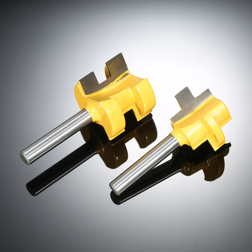 2 шт Фрезы с ЧПУ 1/4 &quotхвостовик фрезы по дереву набор фрез 3 зубьями Т образные для